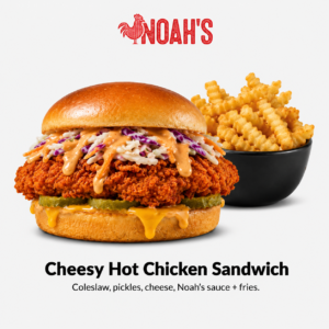 Cheesy Hot Chicken Sandwich