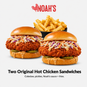 TWO ORIGINAL HOT CHICKEN SANDWICHES